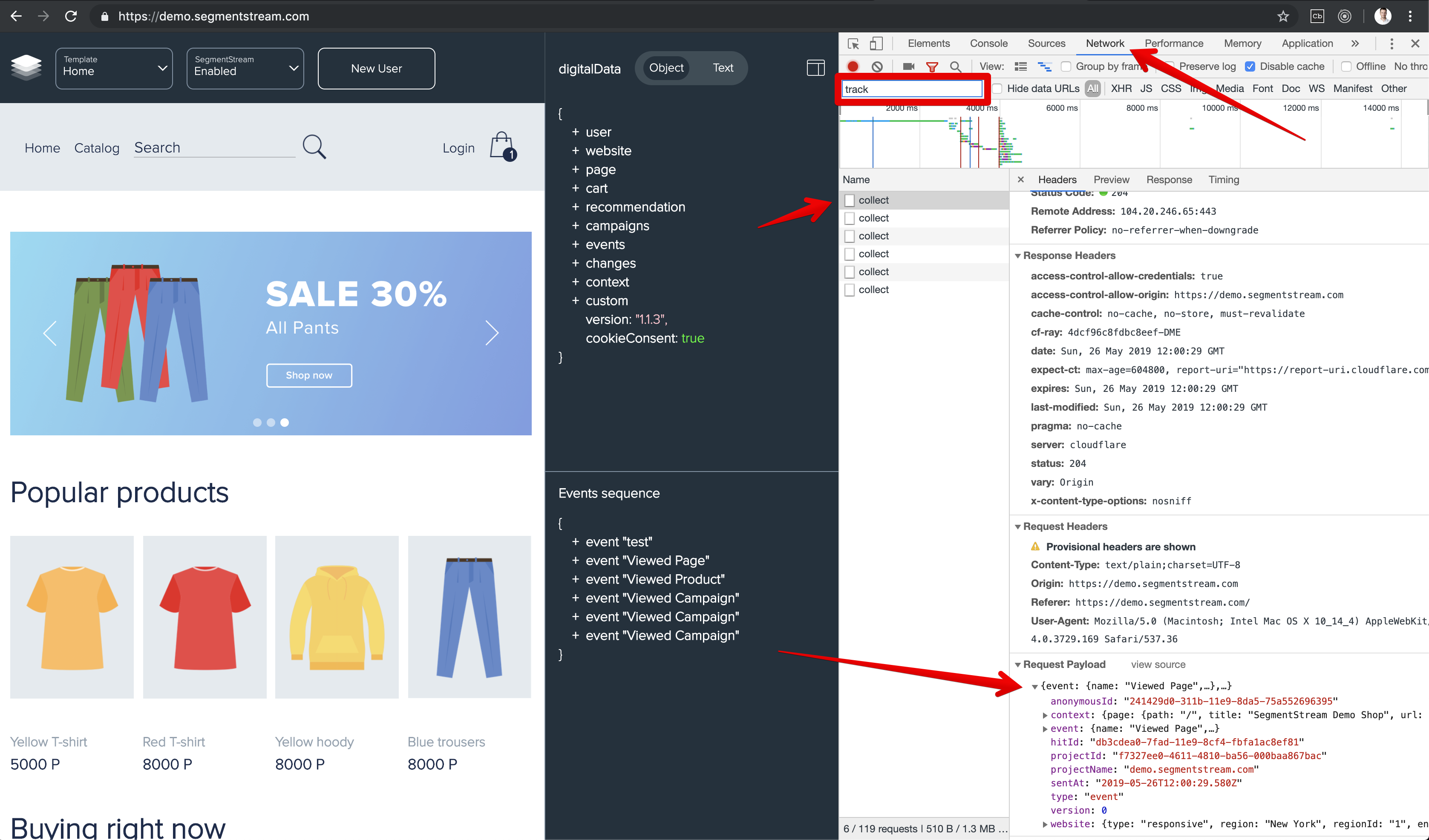 How data is collected in Chrome browser console