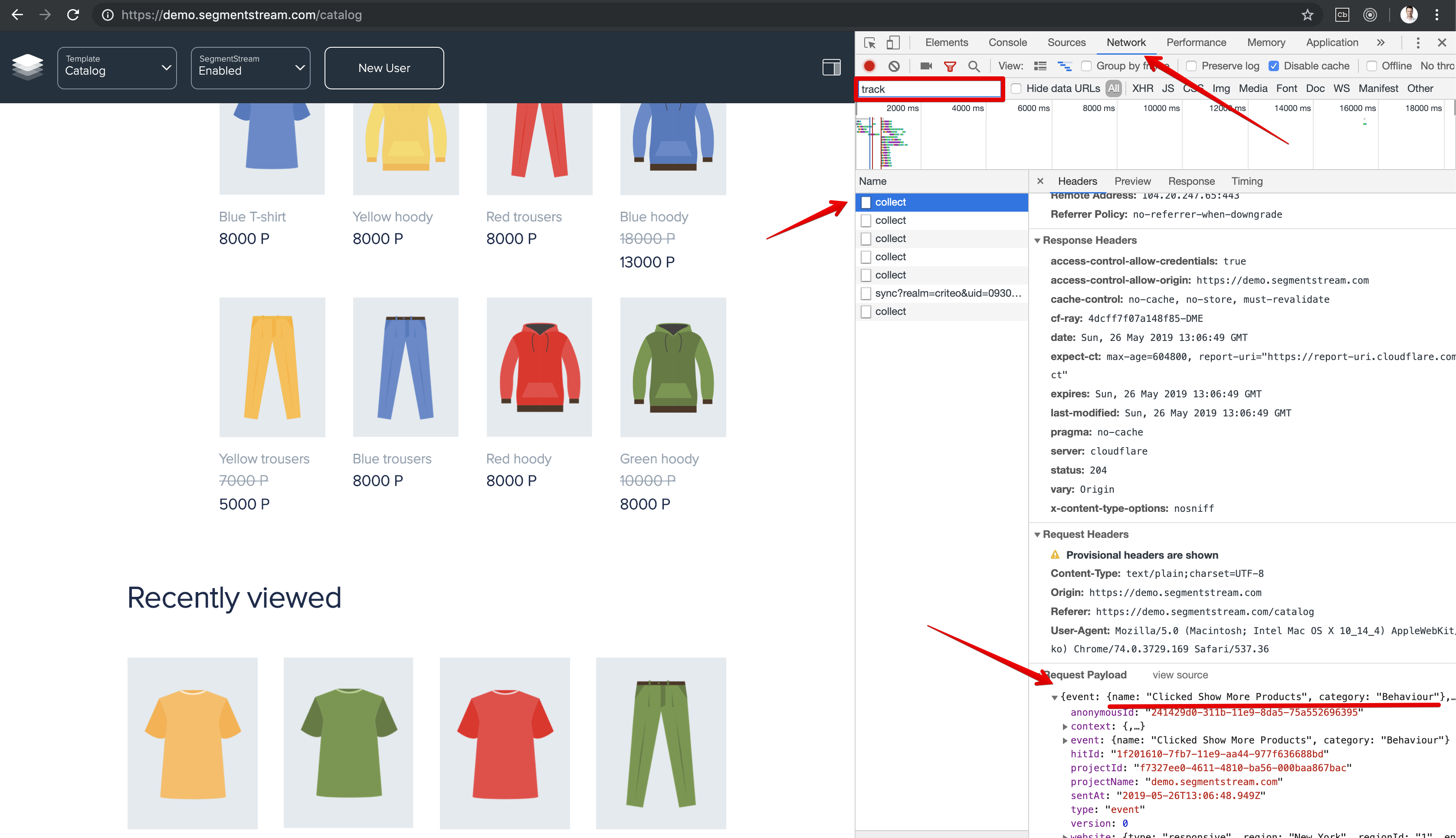 Image shows how to check whether click handler is working using Google Chrome console